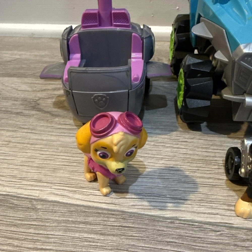 Paw Patrol Lot Of 3 Vehicles With Characters